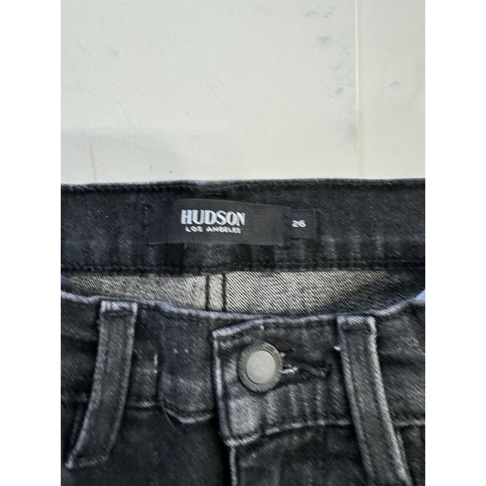 Hudson Barbara Super Skinny Side Stripe Jeans - Women's Size 26 Black, Stretch - Picture 3 of 7